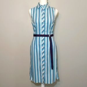 Belted Button Down Shirt Dress